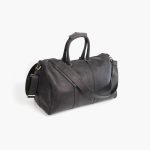 Elegant Weekender Bag Made from Vegetable-Tanned Cowhide Leather with Removable Shoulder Strap