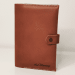 Personalized A5 Leather Notepad Holder with Pen Loop and Phone Pocket